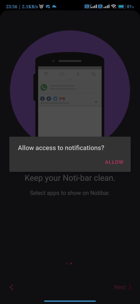 Notivsave App install permissions 